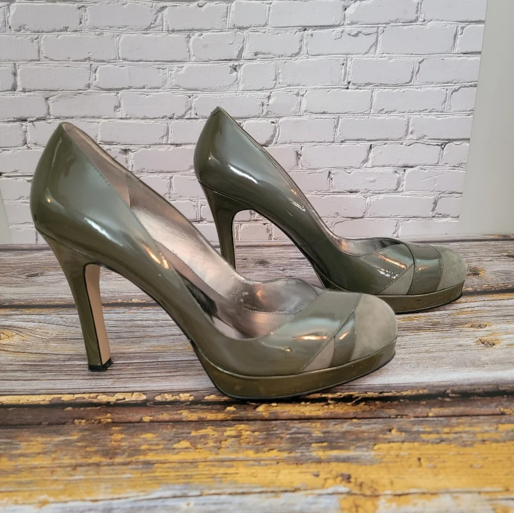 Marc Fisher Patent and Suede Platform Pumps - Size 8.5 - Picture 8 of 11